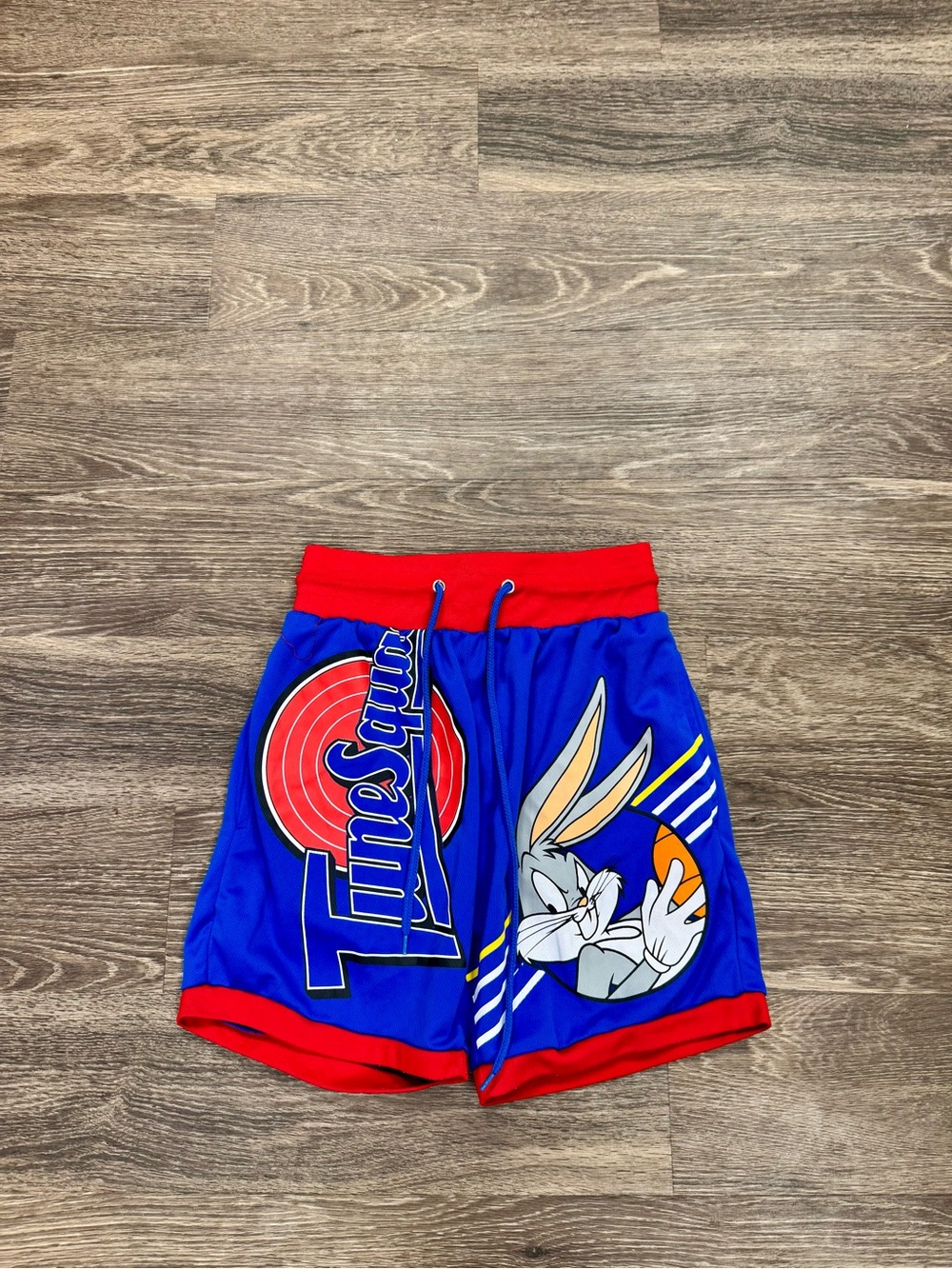 Space Jam Bugs Bunny Tune Squad Basketball Shorts Blue Red Men’s S